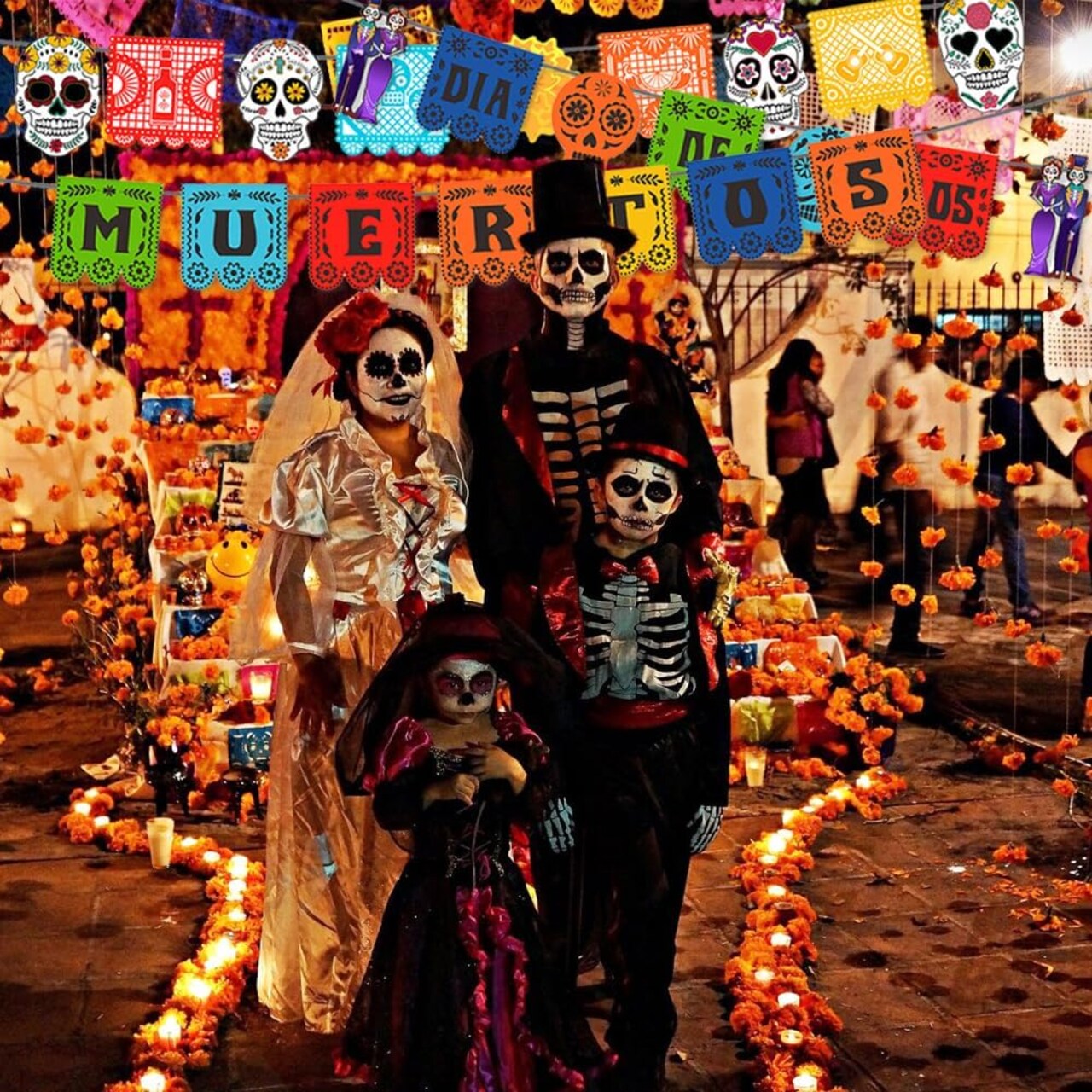 Mexican Party Decorations 3 Pack Banners and 6 Pack Swirls(Multicolor)